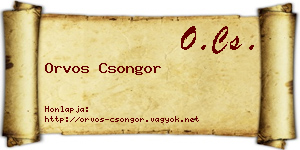 Orvos Csongor névjegykártya